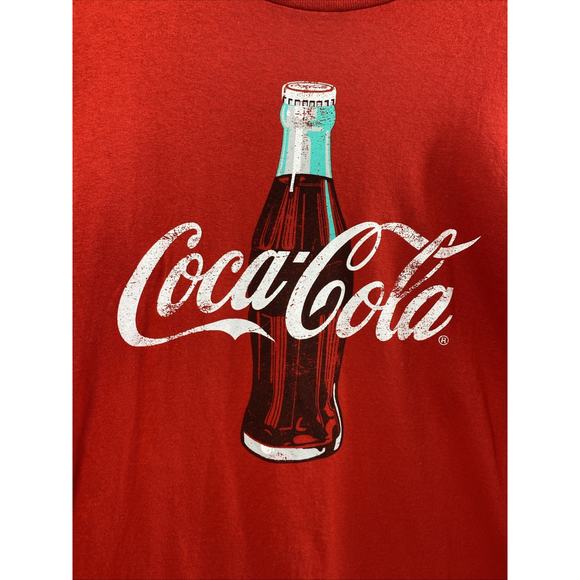 Coca Cola T Shirt Womens 4XL Red Graphic Tee Short Sleeve Casual Top - Picture 2 of 10